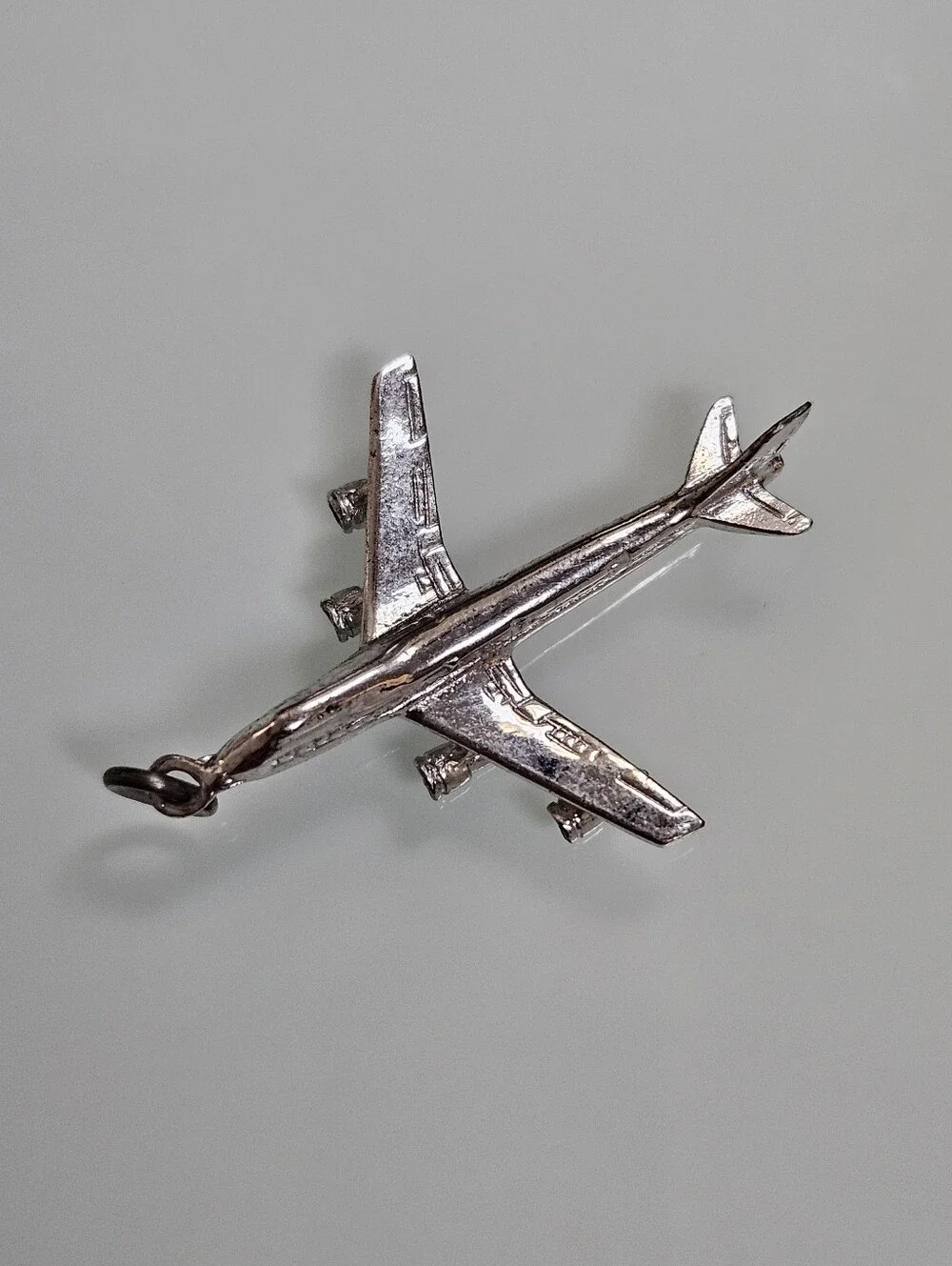 Sterling Silver Boeing Airplane Bracelet Charm 925 Pendant
